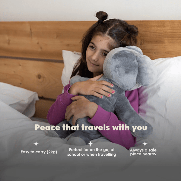 Weighted cuddly toy for children aged 3 years and older