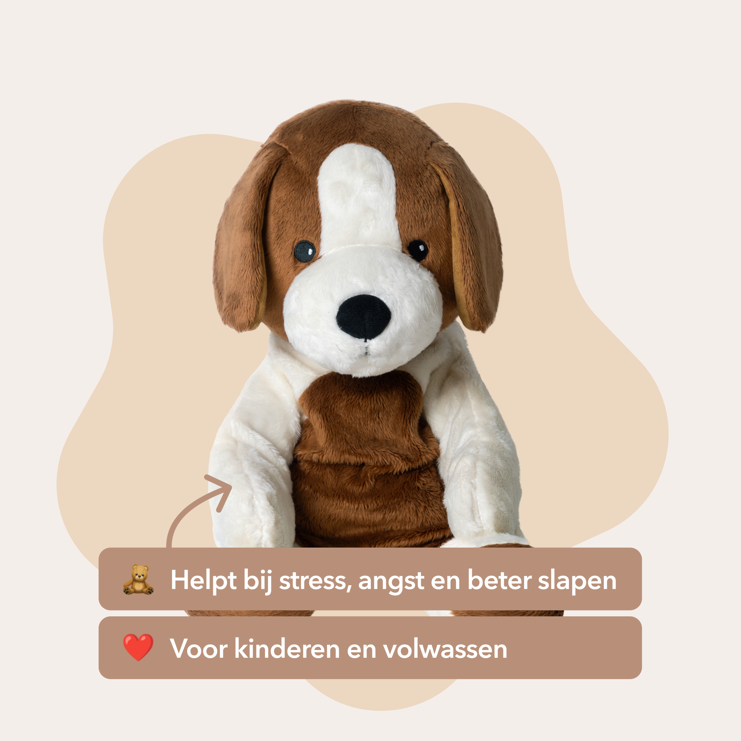 Verzwaarde Schootknuffel Teddybeer 2kg - Kalmerend Voor Autisme, ADHD En Angst